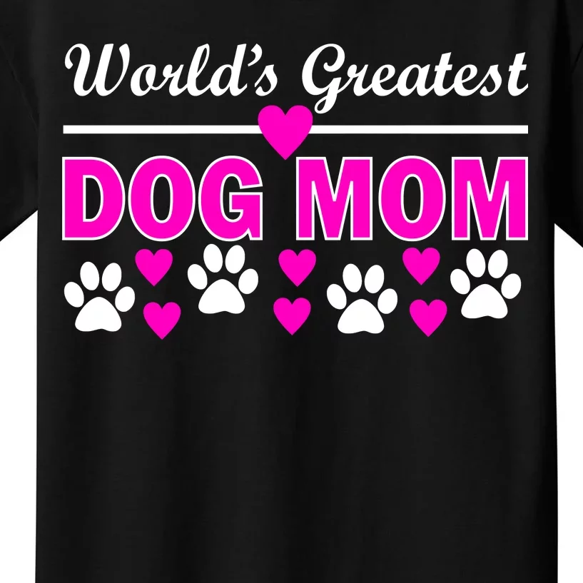 World's Greatest Dog Mom Kids T-Shirt