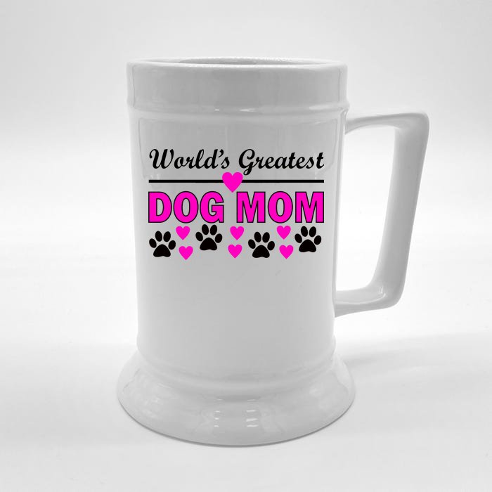 World's Greatest Dog Mom Front & Back Beer Stein