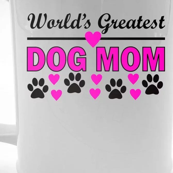 World's Greatest Dog Mom Front & Back Beer Stein