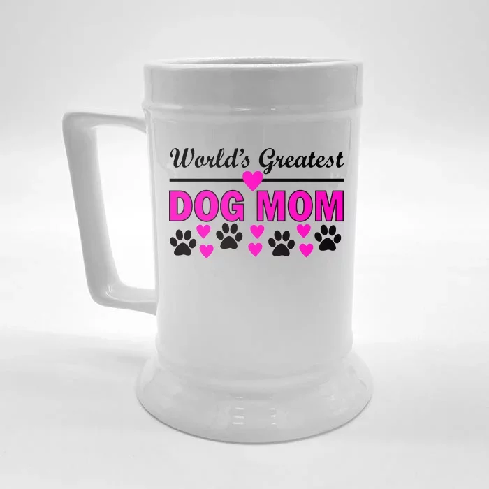 World's Greatest Dog Mom Front & Back Beer Stein