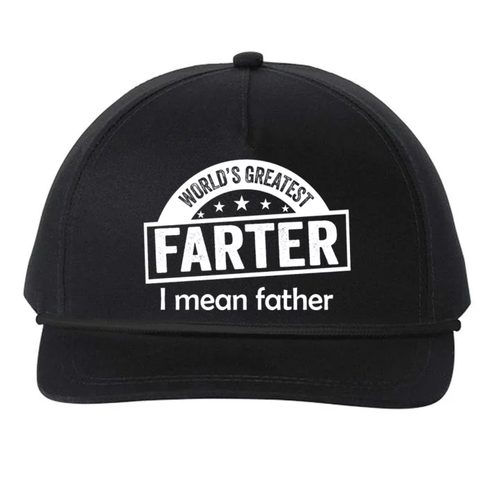 Worlds Greatest Farter Funny Father Dad Snapback Five-Panel Rope Hat