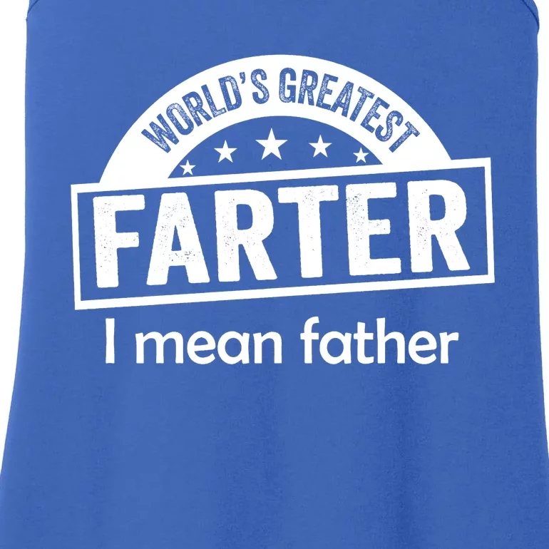 Worlds Greatest Farter Funny Father Dad Ladies Essential Tank