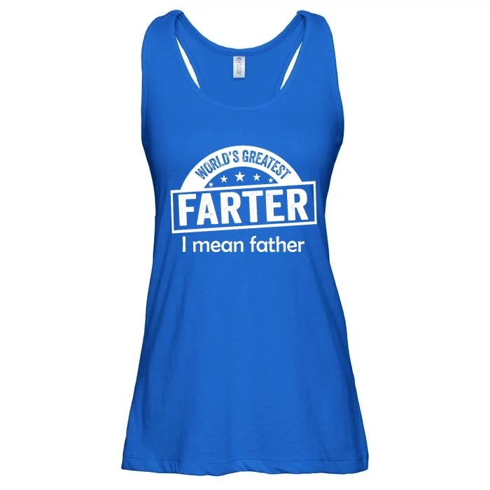 Worlds Greatest Farter Funny Father Dad Ladies Essential Flowy Tank