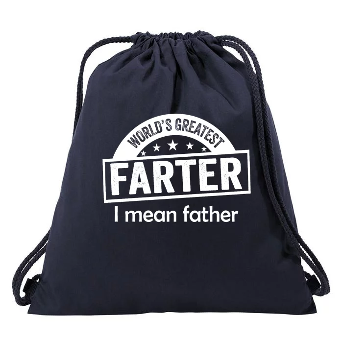 Worlds Greatest Farter Funny Father Dad Drawstring Bag