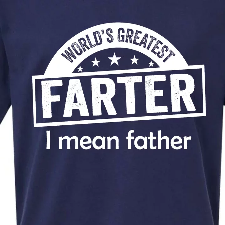 Worlds Greatest Farter Funny Father Dad Sueded Cloud Jersey T-Shirt