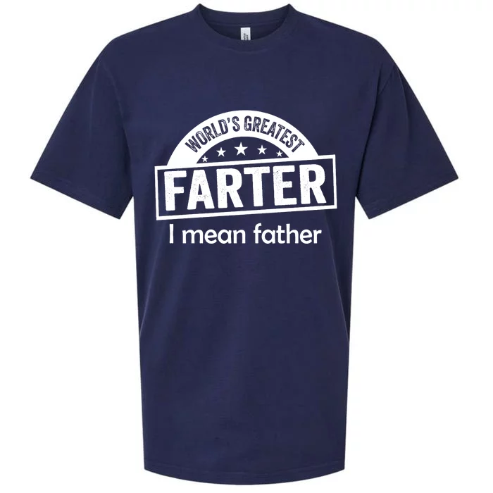 Worlds Greatest Farter Funny Father Dad Sueded Cloud Jersey T-Shirt