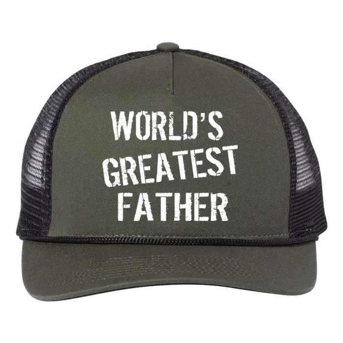 World's Greatest father Retro Rope Trucker Hat Cap