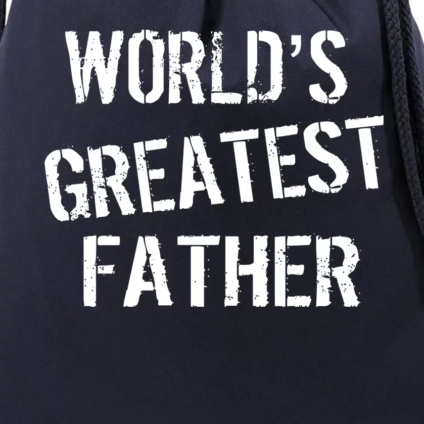 World's Greatest father Drawstring Bag