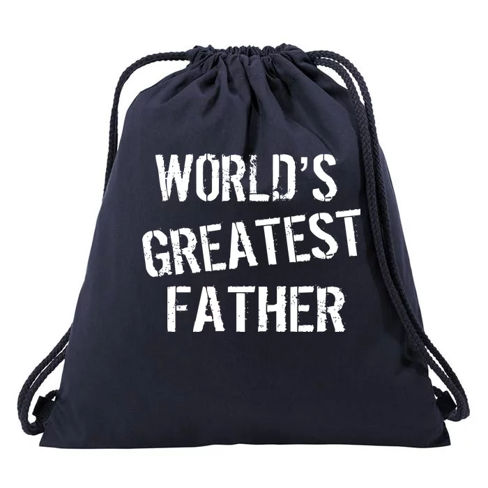 World's Greatest father Drawstring Bag