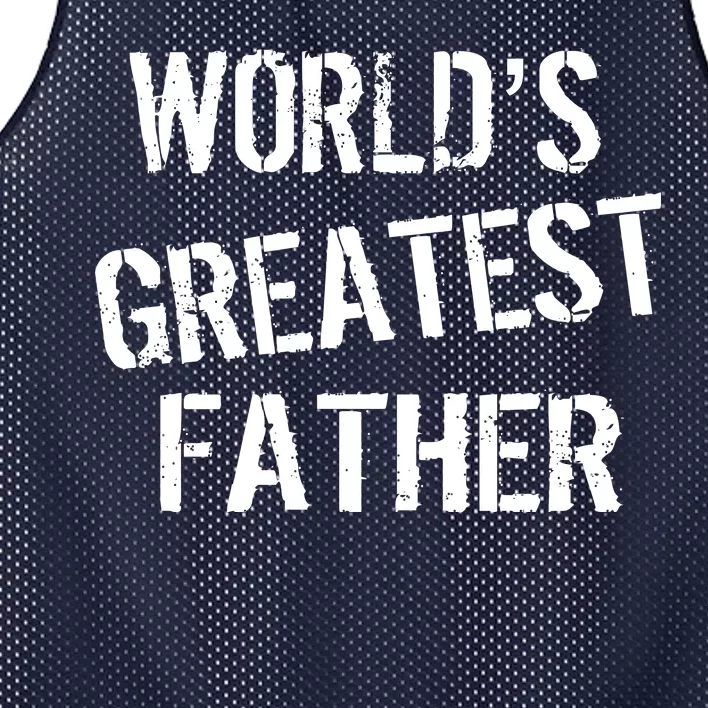 World's Greatest father Mesh Reversible Basketball Jersey Tank