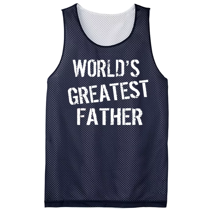 World's Greatest father Mesh Reversible Basketball Jersey Tank