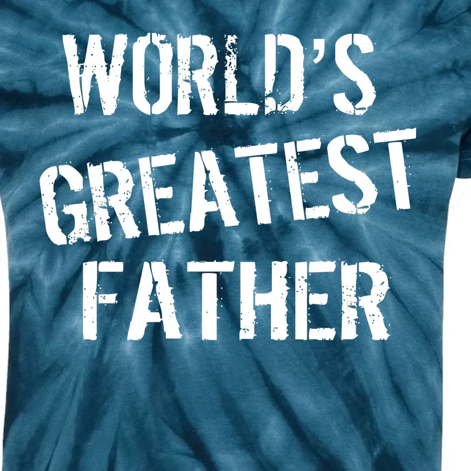 World's Greatest father Kids Tie-Dye T-Shirt