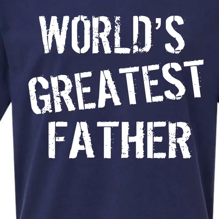 World's Greatest father Sueded Cloud Jersey T-Shirt