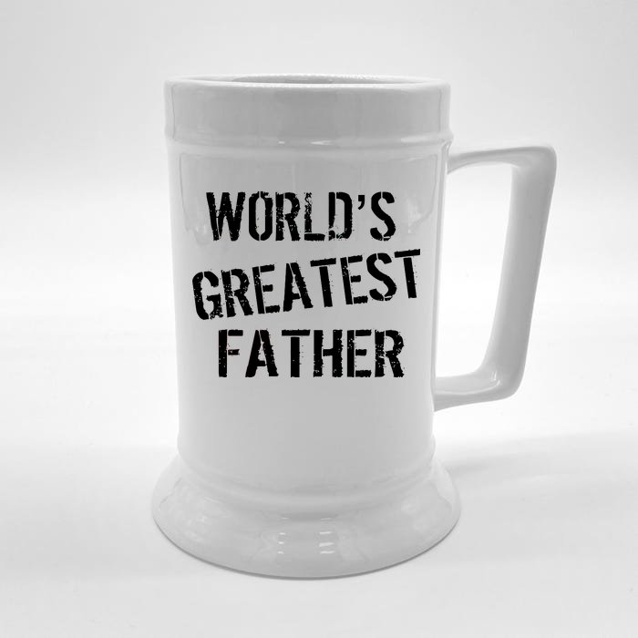 World's Greatest father Front & Back Beer Stein