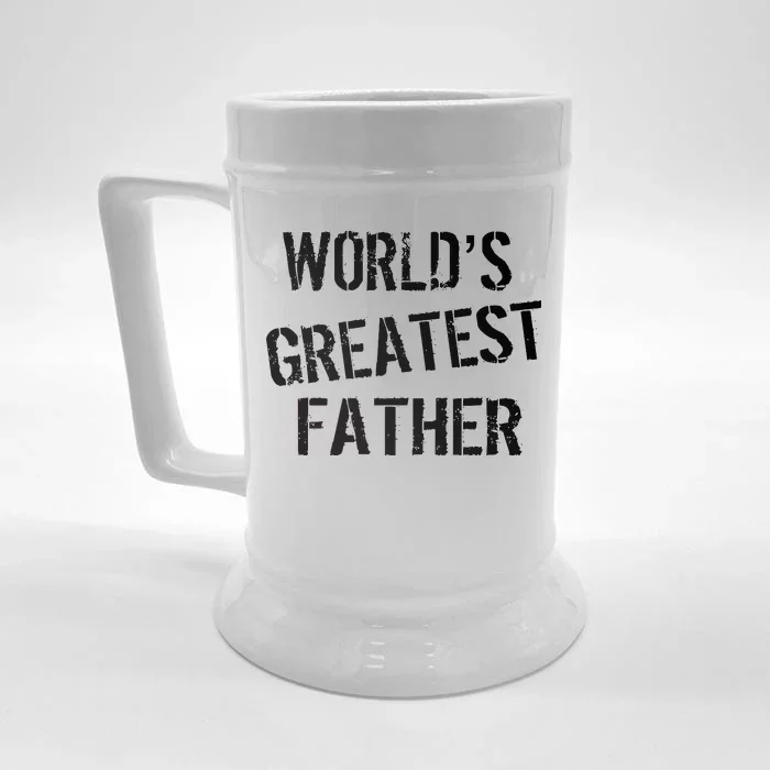 World's Greatest father Front & Back Beer Stein