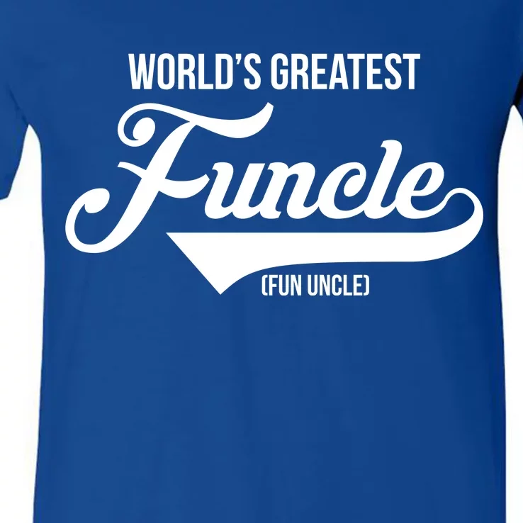 World's Greatest Funcle Fun Uncle V-Neck T-Shirt