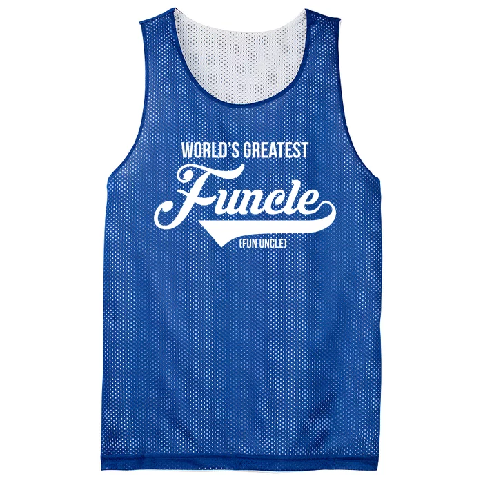 World's Greatest Funcle Fun Uncle Mesh Reversible Basketball Jersey Tank