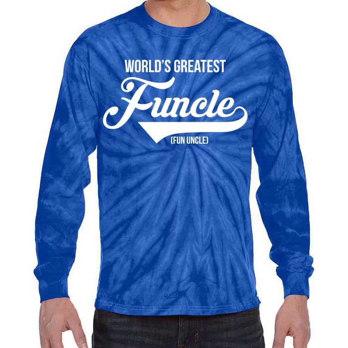 World's Greatest Funcle Fun Uncle Tie-Dye Long Sleeve Shirt