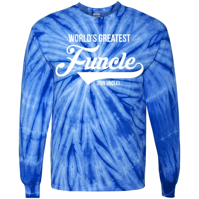 World's Greatest Funcle Fun Uncle Tie-Dye Long Sleeve Shirt