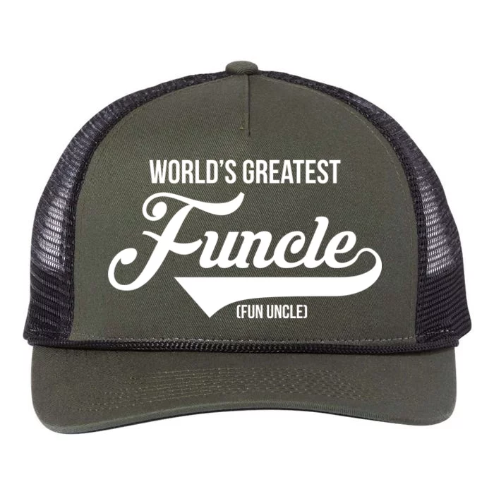 World's Greatest Funcle Fun Uncle Retro Rope Trucker Hat Cap