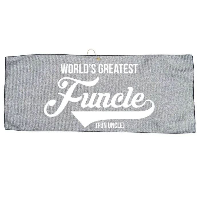 World's Greatest Funcle Fun Uncle Large Microfiber Waffle Golf Towel