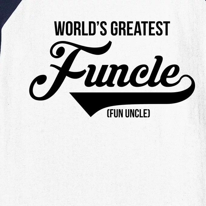 World's Greatest Funcle Fun Uncle Baseball Sleeve Shirt