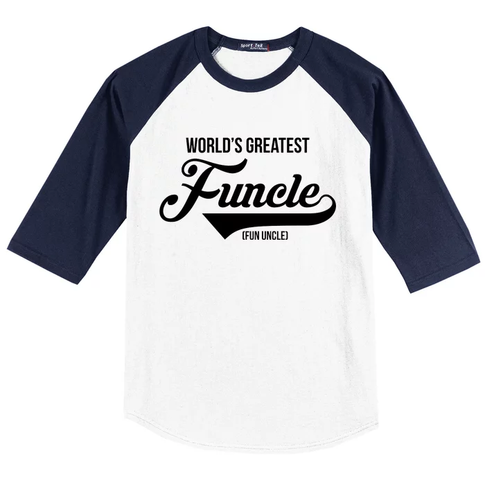 World's Greatest Funcle Fun Uncle Baseball Sleeve Shirt