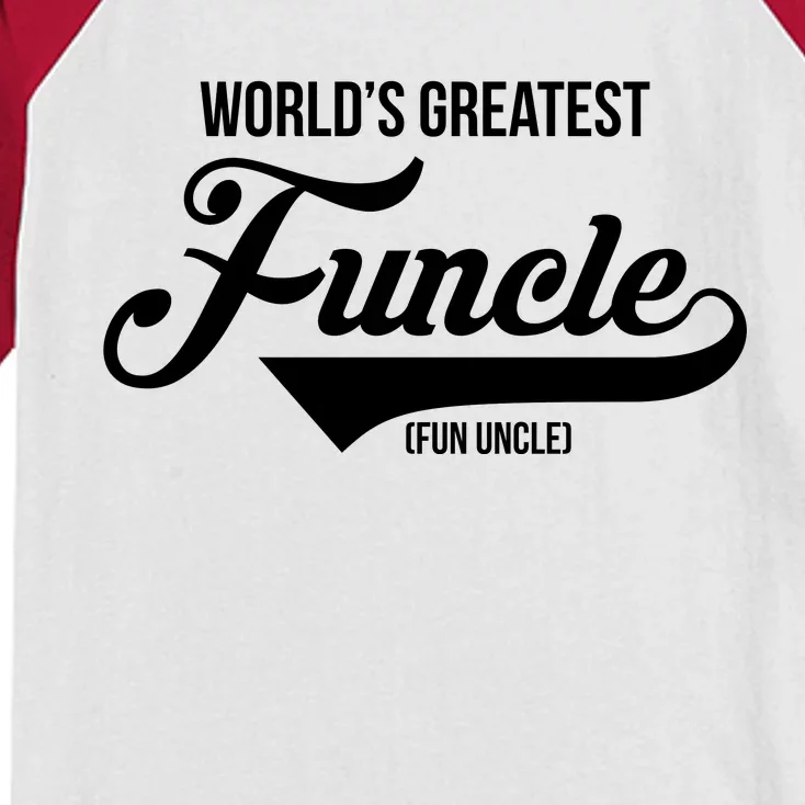 World's Greatest Funcle Fun Uncle Kids Colorblock Raglan Jersey