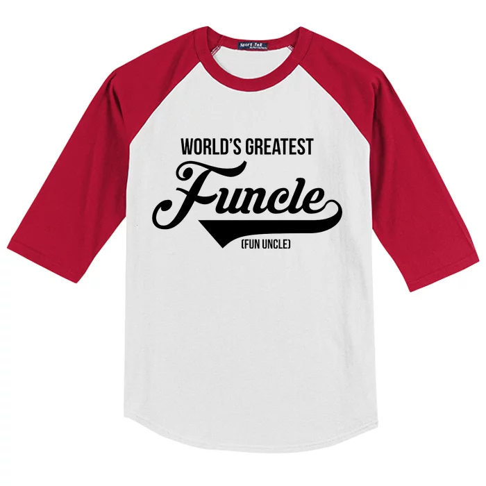 World's Greatest Funcle Fun Uncle Kids Colorblock Raglan Jersey