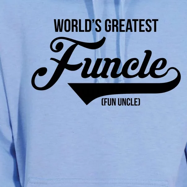 World's Greatest Funcle Fun Uncle Unisex Surf Hoodie