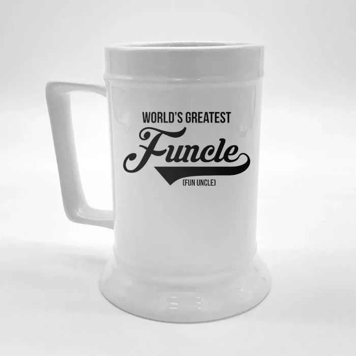 World's Greatest Funcle Fun Uncle Front & Back Beer Stein