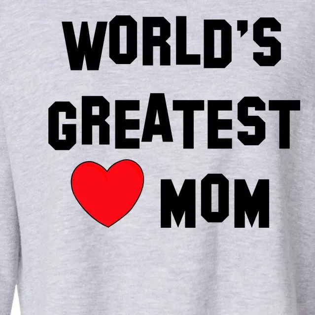 World's Greatest Mom Cropped Pullover Crew