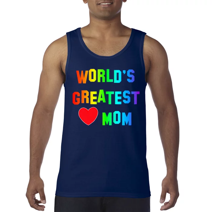 World's Greatest Mom Rainbow Tank Top