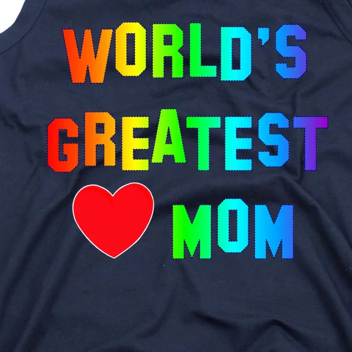 World's Greatest Mom Rainbow Tank Top