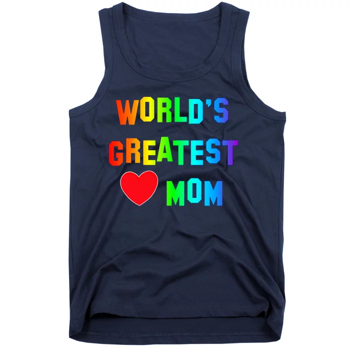 World's Greatest Mom Rainbow Tank Top