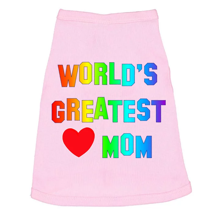 World's Greatest Mom Rainbow Doggie Tank