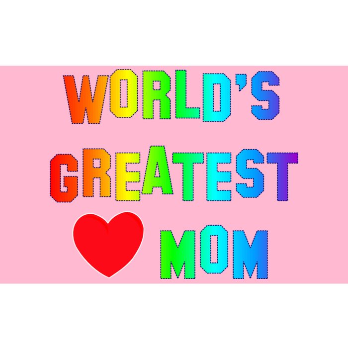 World's Greatest Mom Rainbow Bumper Sticker