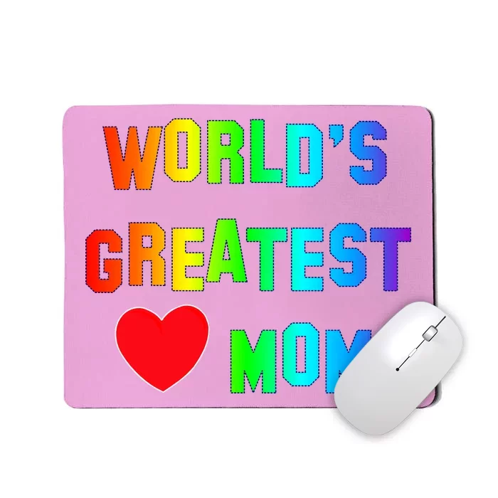 World's Greatest Mom Rainbow Mousepad