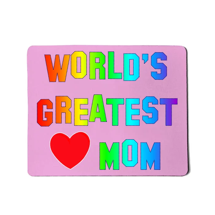 World's Greatest Mom Rainbow Mousepad