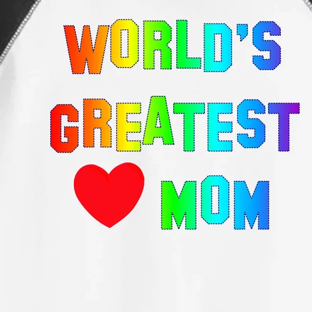 World's Greatest Mom Rainbow Toddler Fine Jersey T-Shirt