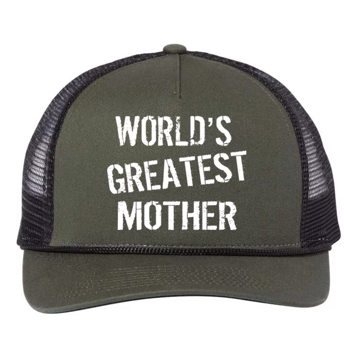 World's Greatest Mother Retro Rope Trucker Hat Cap