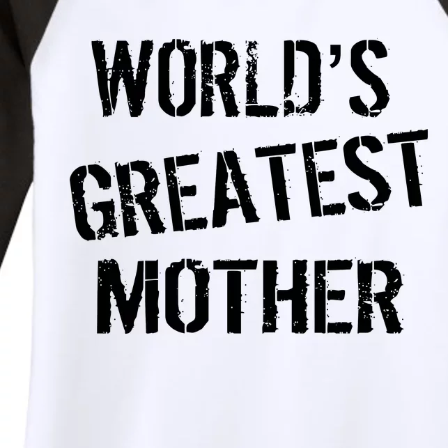 World's Greatest Mother Women's Tri-Blend 3/4-Sleeve Raglan Shirt