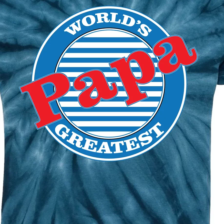 World's Greatest Papa Kids Tie-Dye T-Shirt