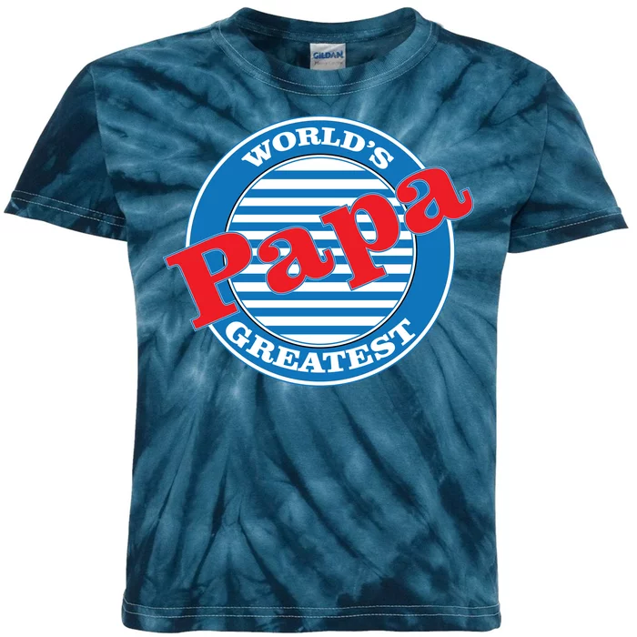 World's Greatest Papa Kids Tie-Dye T-Shirt