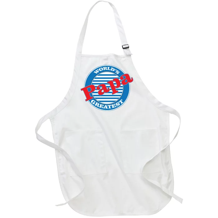 World's Greatest Papa Full-Length Apron With Pocket