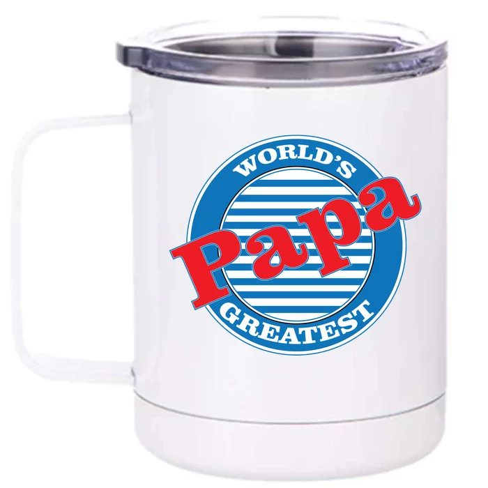 World's Greatest Papa Front & Back 12oz Stainless Steel Tumbler Cup