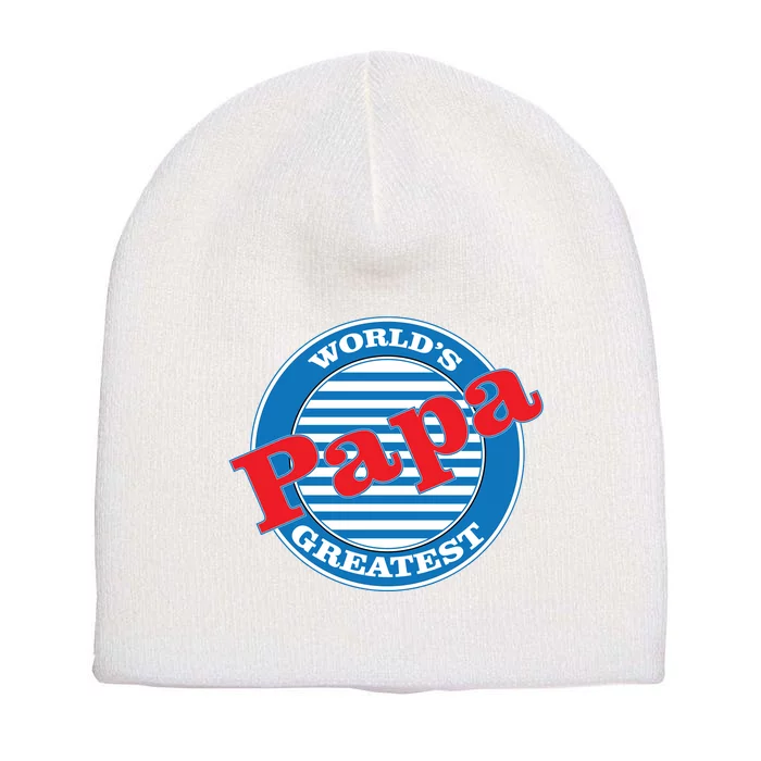 World's Greatest Papa Short Acrylic Beanie