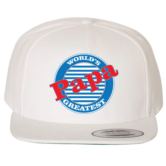 World's Greatest Papa Wool Snapback Cap