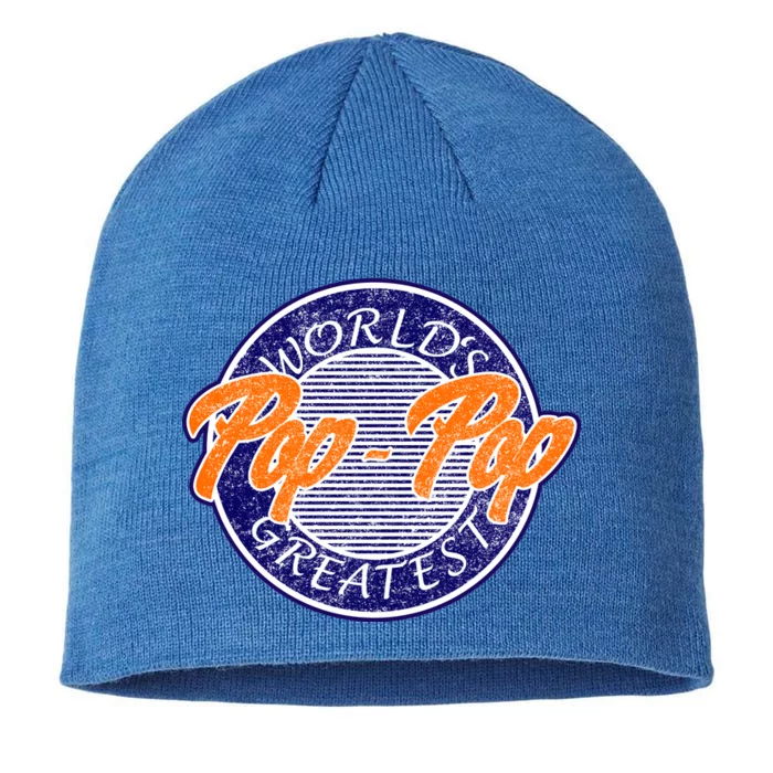 Worlds Greatest Pop-Pop 8 1/2in Sustainable Knit Beanie