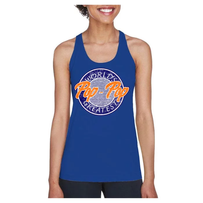 Worlds Greatest Pop-Pop Women's Racerback Tank